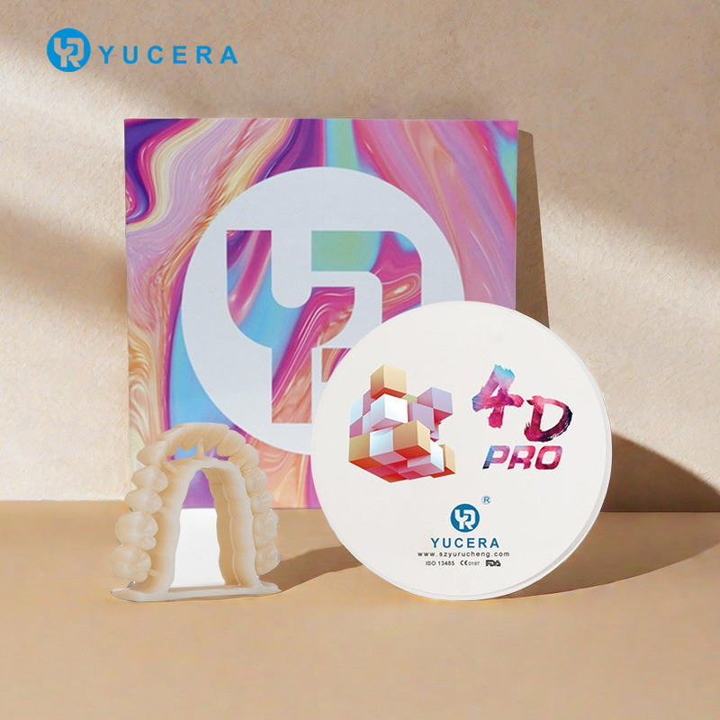 16 Shades And Bleach Multilayer Zirconia Block 4D Pro Disc For Anterior / Posterior