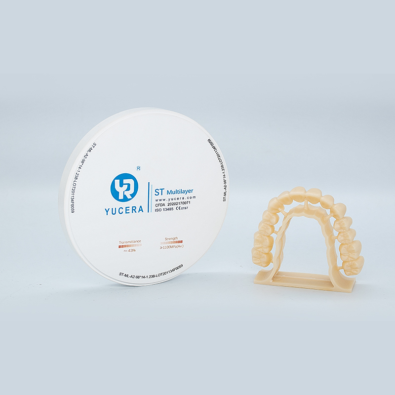 Yucera Multilayer Zirconium Blank ST Multilayer CAD CAM Ceramic Zirconia Block Dental Materials Dental Equipments Zirconia Disc