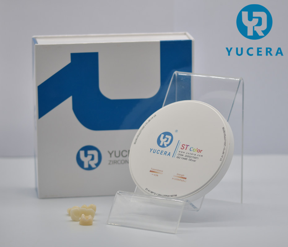 Yucera Dental Laboratory Zirconia Blank Cad Cam ST Color A1/a2/a3 Color Dental Zirconia Block