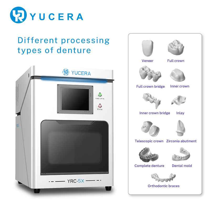 Yucera Milling Machine Dental Lab Dry Equipment Cutting Universal Cad Cam for Metal Dental Milling Machine