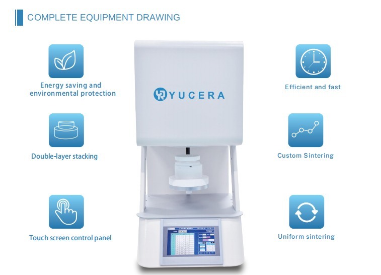 Yucera F10+ Dental Sintering Furnace - Fast and Slow Sintering for CAD/CAM Crowns
