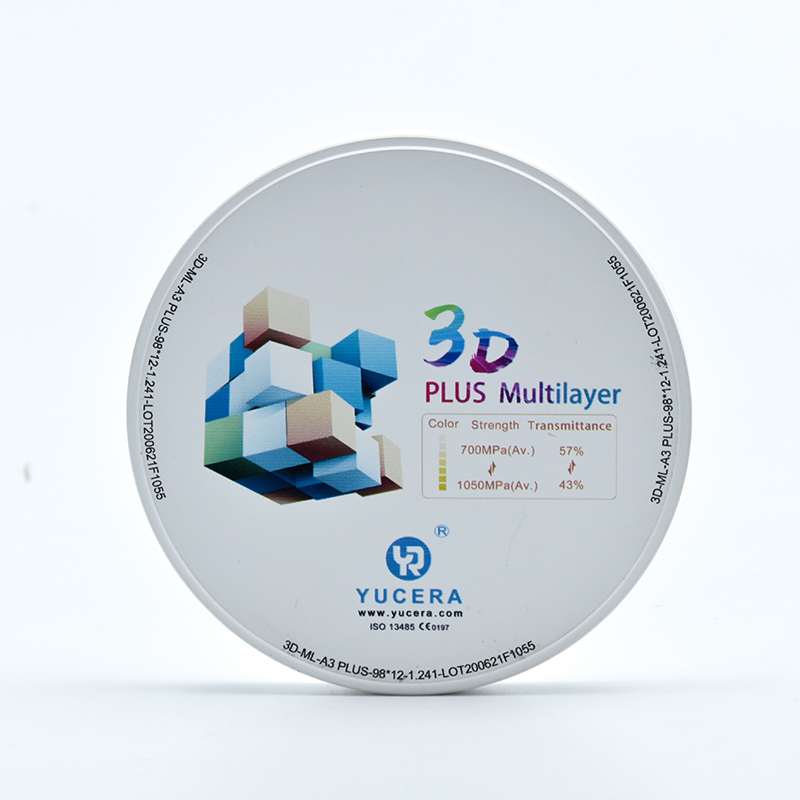 Dental Zirconia Block  YUCERA 3D Posterior Bridge Material | 1200MPa Strength & 45% Light Transmission
