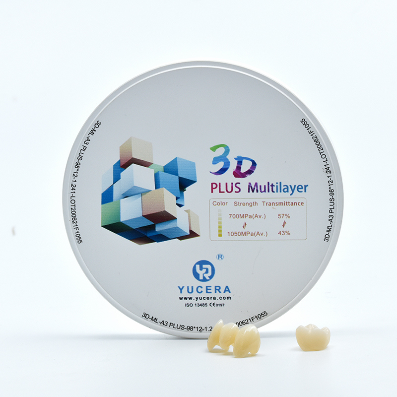 Dental Zirconia Block  YUCERA 3D Posterior Bridge Material | 1200MPa Strength & 45% Light Transmission