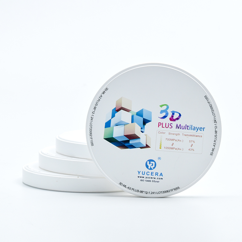 Dental Zirconia Block  YUCERA 3D Posterior Bridge Material | 1200MPa Strength & 45% Light Transmission