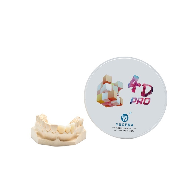 Dental Zirconia Block  YUCERA 4D Pro (1200MPa/43-57% Trans.) | 6-Layer Biomimetic Technology