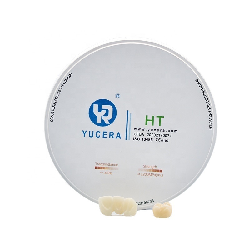 Yucera HT white 3D Multilayer Zirconia Blocks - Durable and Aesthetic for Modern Dentistry