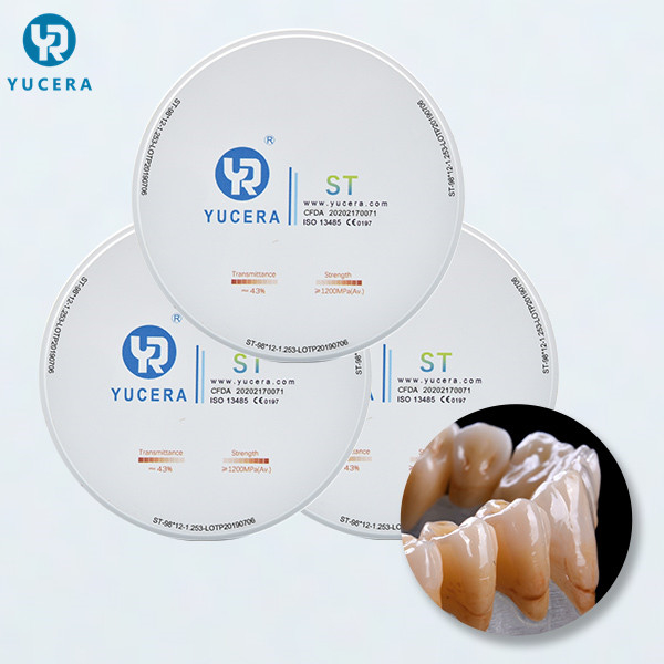 ST 1200HV 43% Translucent Zirconia Blocks For Dental Laboratory