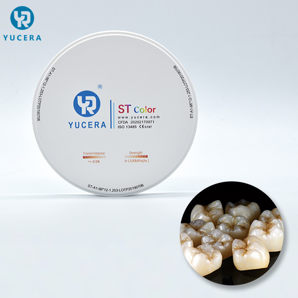 98mm A1 A2 A3 Color ST 1530℃ Dental Zirconia Block