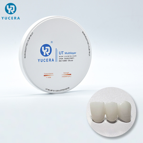 98mm White UT Dental Zirconia Blank For Ceramic Dentures