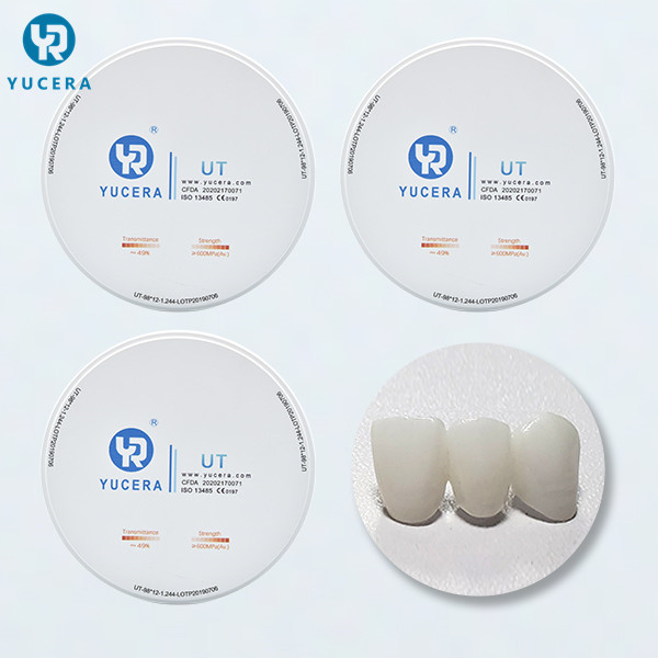 High Strength 800 MPa Yucera UT Dental Zirconia Blank