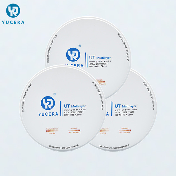 UT 49% Ultra Translucent Zirconium Blocks For Porcelain Teeth