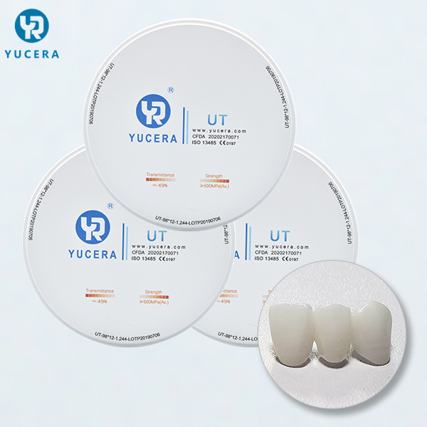 UT White 800 MPa Dental Zirconia Disc Ultra Translucent Cad Cam Blanks