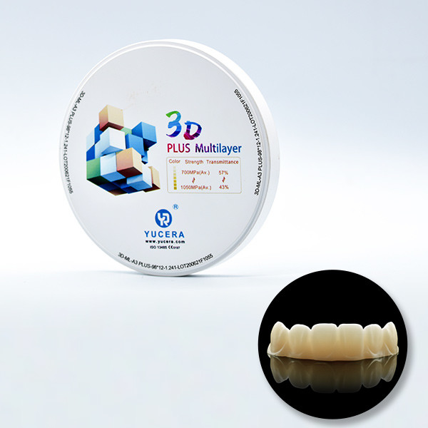 98x12mm Dental Zirconia Disc 3D Multi Layered Zirconia Discs