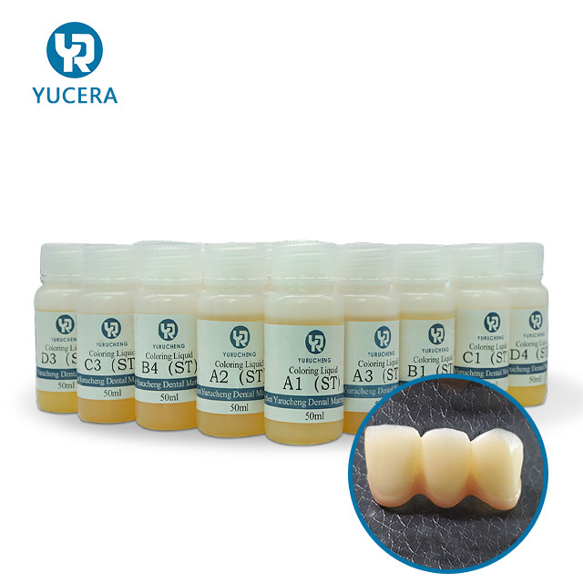 16 Coloring Dyeing Liquid Dental Zirconia Block For Cad Cam Tooth