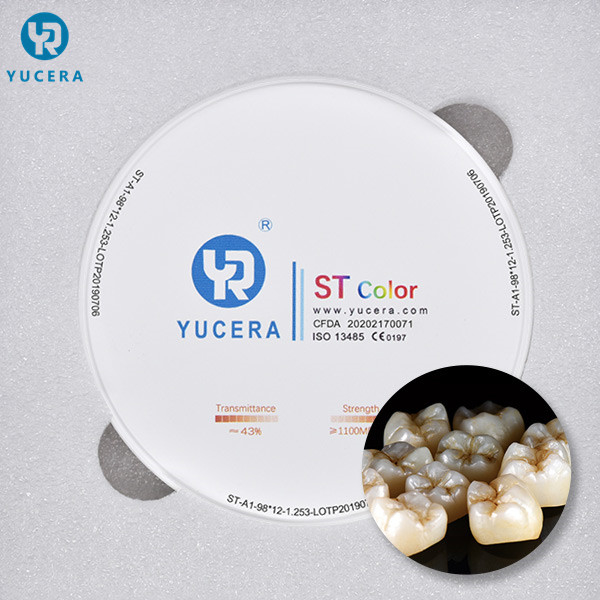 Super Translucency Self Colored Dental Zirconia Blocks For Crown