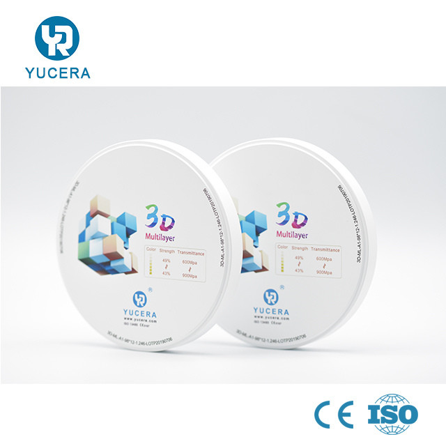 6 Layer Multilayer Dental Zirconia Blank Digital CADCAM Milling System