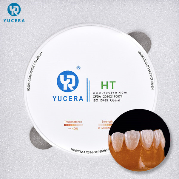 98 Open System HT White Dental Zirconia Discs 25mm Thickness