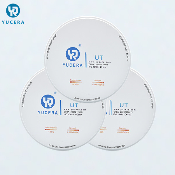 CE 49% Transmittance Zirconia Blocks Dental Discs For Aesthetic Restoration