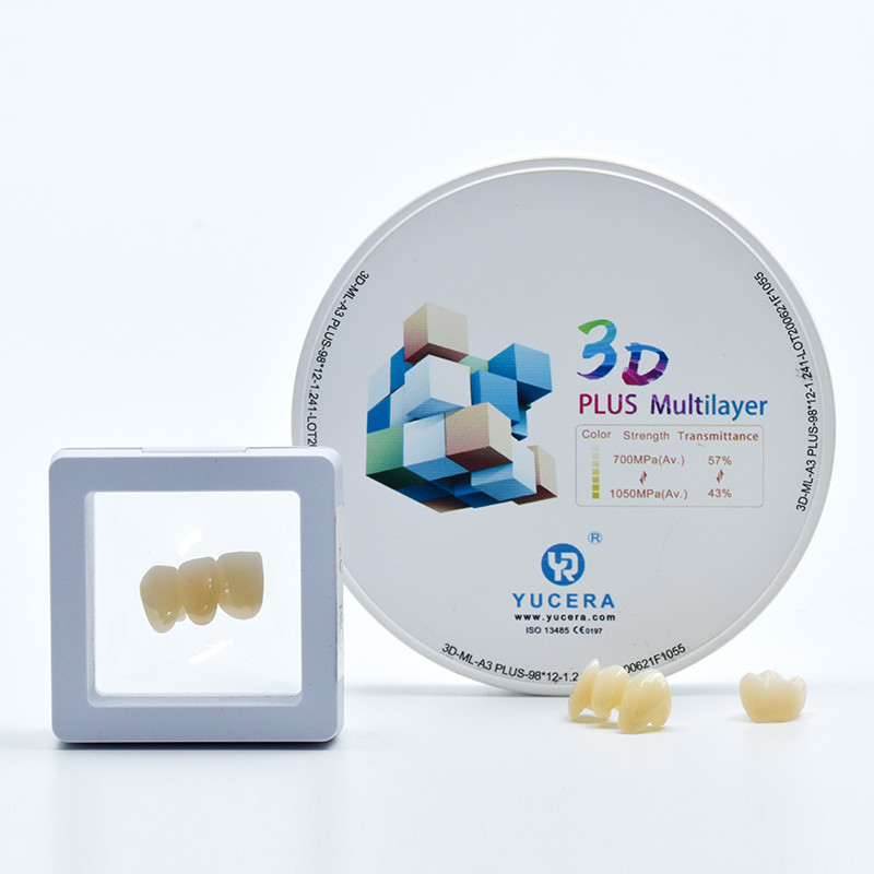 3D Pro Multilayer Dental Zirconia Discs For CAD CAM CNC Milling Machine