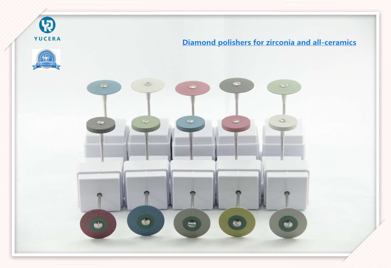 AZDENT Dental Polishing Kit - Diamond Composite Zirconia Polishers - RA, FG, HP Grit - Made In USA