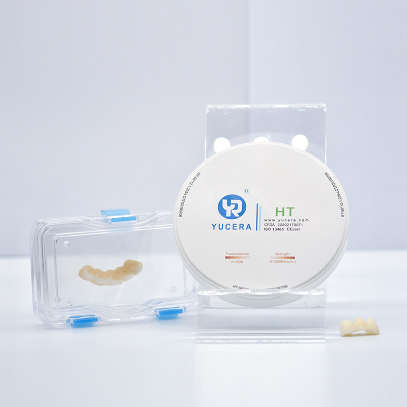 CAD CAM Translucent Zirconia Crowns 98mm HT Zirconia Blank Disc